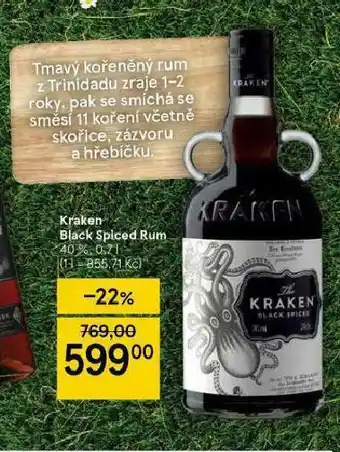 Tesco Kraken black spiced rum nabídka