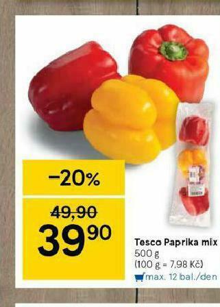 Tesco Paprika nabídka