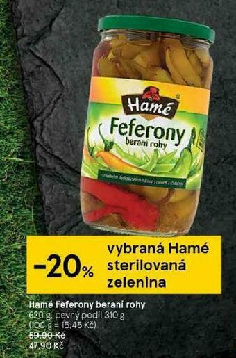 Tesco Hamé feferony beraní rohy nabídka