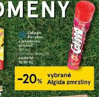 Calippo zmrzlina s jahodovu příchutí