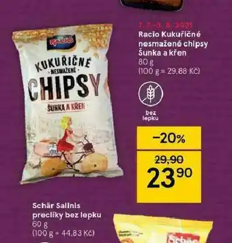 Tesco Kukuřičné nesmažené chipsy nabídka