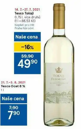 Tesco Tokaji nabídka
