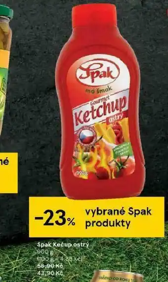 Tesco Spak kečup ostrý nabídka