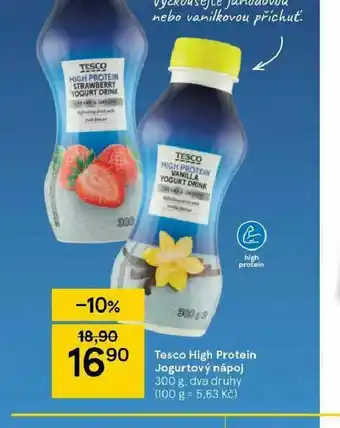 Tesco High protein jogurtový nápoj nabídka