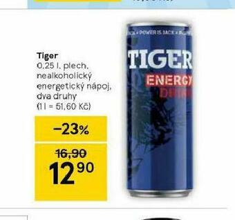 Tesco Tiger energy drink nabídka