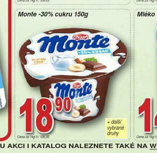 Lidl Monte -30% cukru nabídka