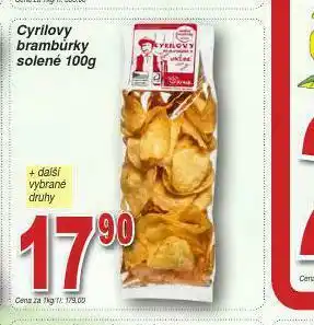 Lidl Cyrilovy brambůrky nabídka