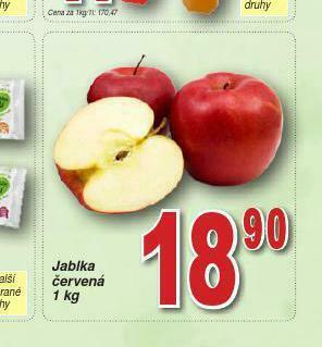 Lidl Jablka červená nabídka