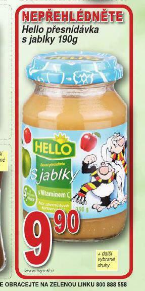 Lidl Hello přesnídávka s jablky nabídka