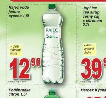 Lidl Rajec voda jemně sycená nabídka