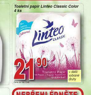 Lidl Linteo toaletní papír nabídka