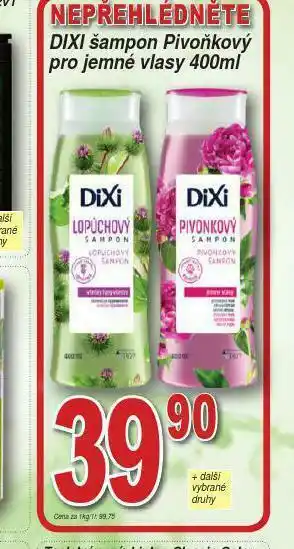 Lidl Dixi šampon pivoňkový nabídka