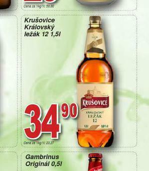 Lidl Pivo krušovice královská 12 nabídka