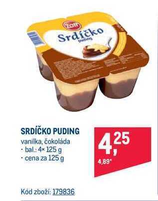Makro Zott srdíčko puding 125 g nabídka