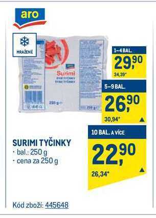 Makro Aro surimi tyčinky 250 g nabídka
