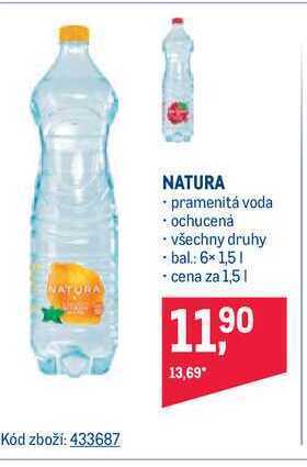 Natura pramenitá voda ochucená 1,5l