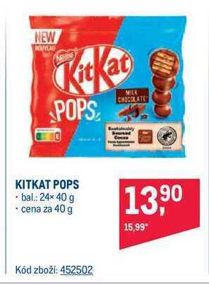 Makro Nestlé kitkat pops 40 g nabídka