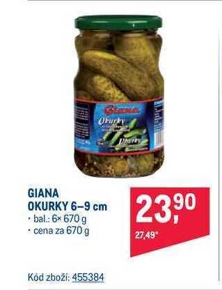 Makro Giana okurky 6-9 cm 670 g nabídka