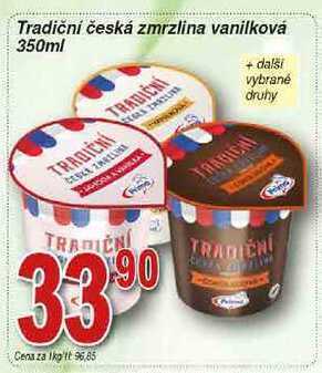 Hruška Prima tradiční česká zmrzlina vanilková 350ml nabídka