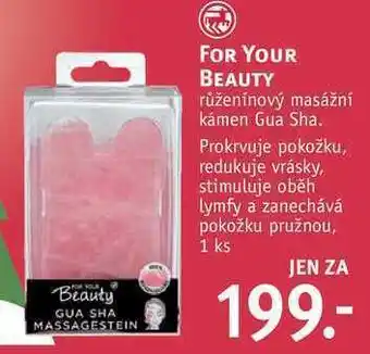 Rossmann For your beauty růženínový masážní kámen gua sha nabídka