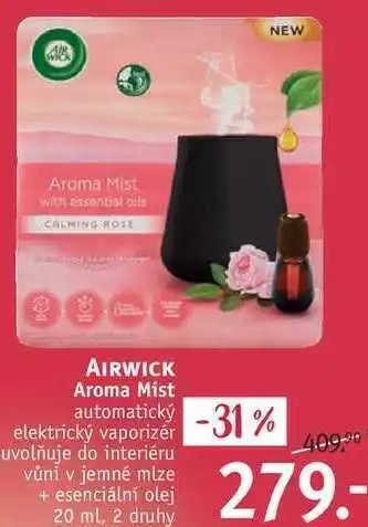 Rossmann Airwick aroma mist automatický elektrický vaporizér, 20 ml nabídka