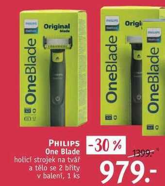 Rossmann Philips one blade holicí strojek na tvář a tělo nabídka