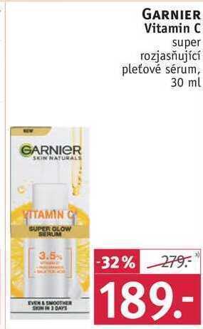 Rossmann Garnier vitamin c super rozjasňující pleťové sérum, 30 ml nabídka