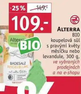 Rossmann Alterra bio koupelová sůl, 300 g nabídka