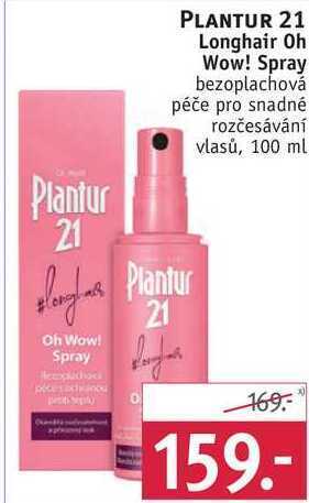 Rossmann Plantur 21 longhair oh wow! spray bezoplachová péče, 100 ml nabídka