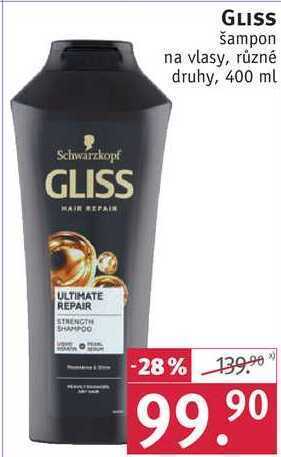 Rossmann Gliss šampon na vlasy, 400 ml nabídka