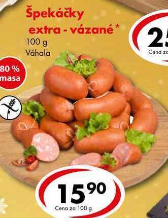 CBA Špekáčky extra-vázané, 100 g nabídka