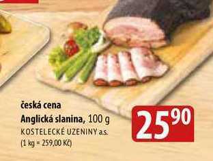 Bala Česká cena anglická slanina, 100 g nabídka