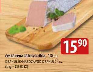 Česká cena játrová cihla, 100 g