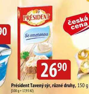 Bala Président tavený sýr, různé druhy, 150 g nabídka