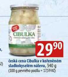 Bala Česká cena cibulka v kořeněném sladkokyselém nálevu, 340 g nabídka