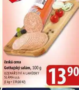 Bala Česká cena gothajský salám, 100 g nabídka