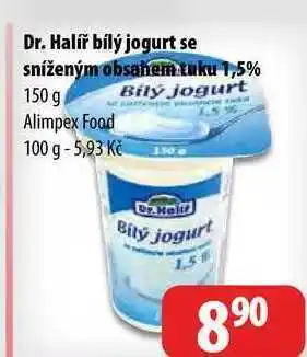 Partner Maloobchodní síť Dr. halíř bílý jogurt se sníženým obsahem tuku 1,5% 150 g nabídka