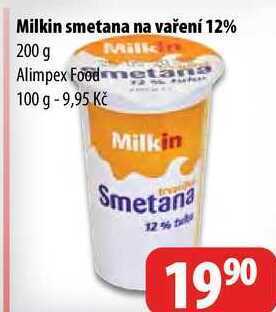 Partner Maloobchodní síť Milkin smetana na vaření 12% 200 g nabídka
