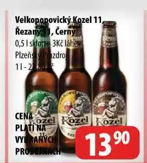 Partner Maloobchodní síť Velkopopovický kozel 11, řezaný, černy 0,5l nabídka