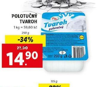 Lidl Polotučný tvaroh nabídka