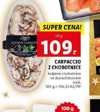 Lidl Carpaccio z chobotnice nabídka