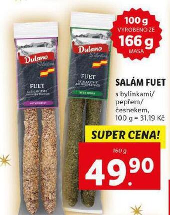 Lidl Salám fuet nabídka