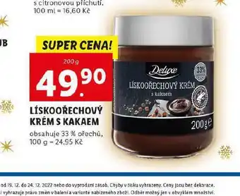 Lidl Lískooříškový krém s kakaem nabídka