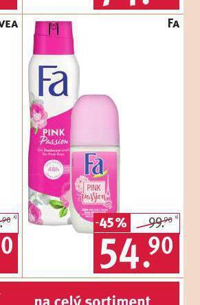 Rossmann Fa deodorant nabídka