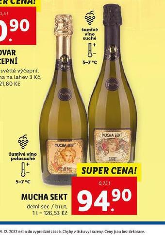 Lidl Mucha sekt nabídka