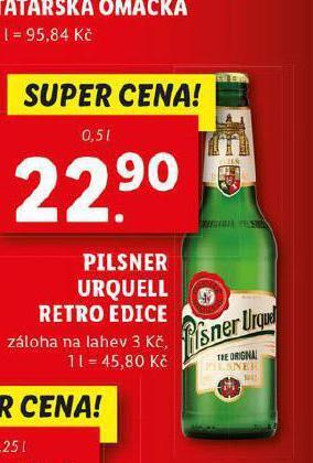 Lidl Pivo pilsner urquell nabídka