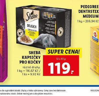 Lidl Sheba kapsičky pro kočky nabídka