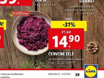 Lidl Červené zelí nabídka