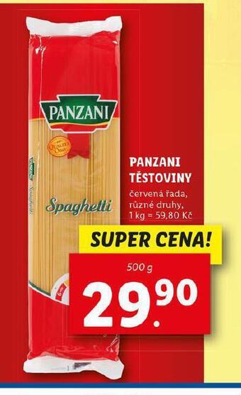 Lidl Panzani těstoviny nabídka