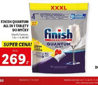 Lidl Finish quantum all in 1 tablety do myčky nabídka
